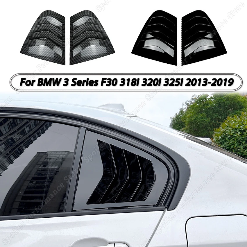 

For BMW 3 Series F30 318i 320i 325i 2013-2019 Rear Side Window Louvers Air Vent Shades Cover Trim Blinds Car Accessories