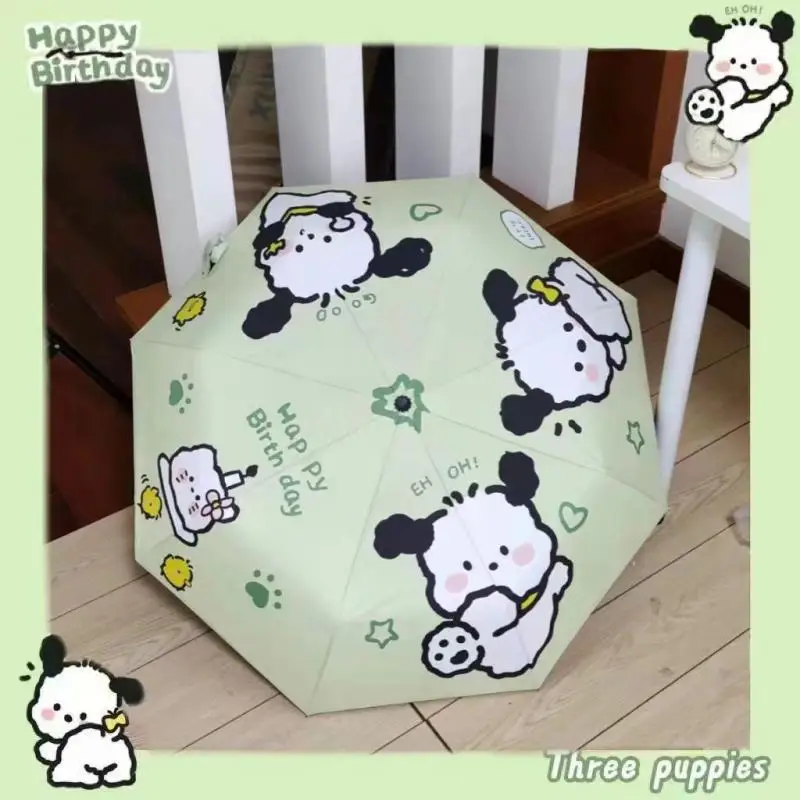 

Kawaii Sanrio почтовый Зонт Защита от солнца дождь с мультяшным принтом складной автоматический УФ-защита для студентов подарок для девочек