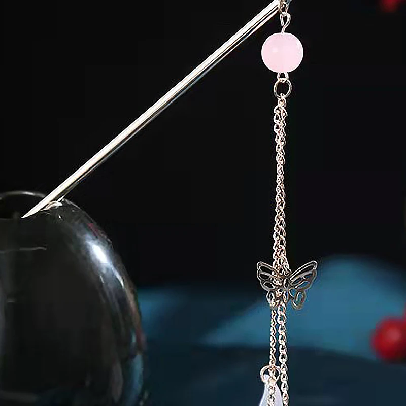 Винтажные Цветочные кисточки для волос в китайском стиле Модные металлические