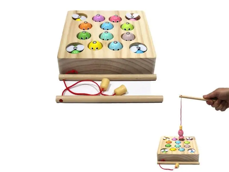 

Wooden Fish Catch Game Child Play Toy