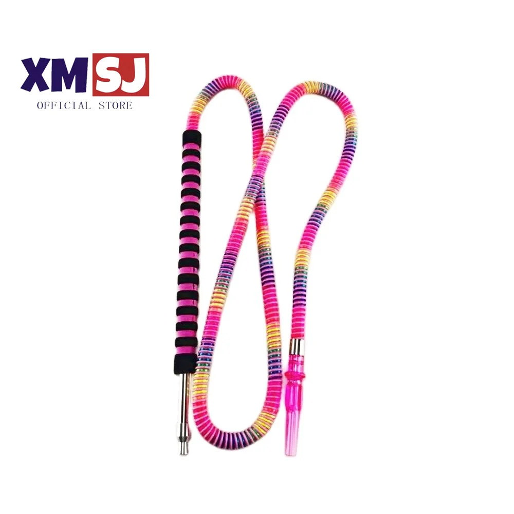 

1.9m Arab Hookah Hose Sponge Handle with Zinc Alloy Shisha Mouthtips Colorful Tube Chicha Narguile Sheesha Accessories