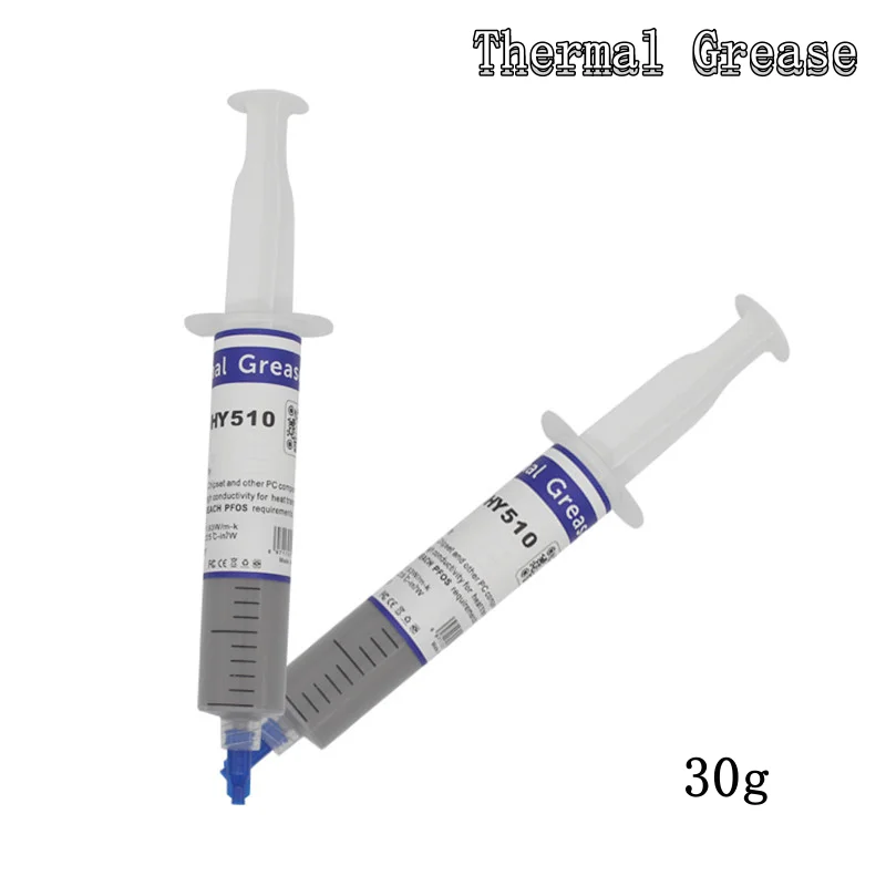 Фото Термопаста силиконовая HY410/510/610, 30 г, для охлаждения процессоров, графических процессоров, чипсетов, ноутбуков, в шприце №1