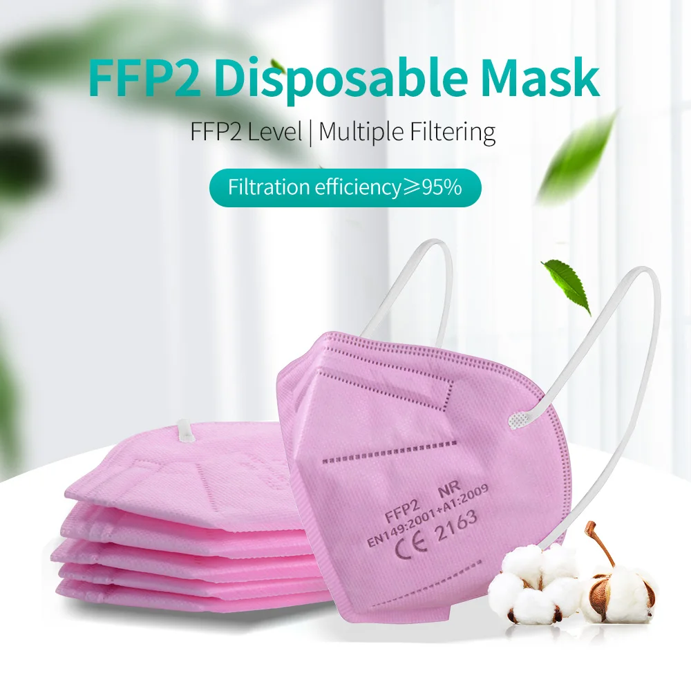 5-слойная Пылезащитная противотуманная маска CE FFP2 KN95 дышащая для лица