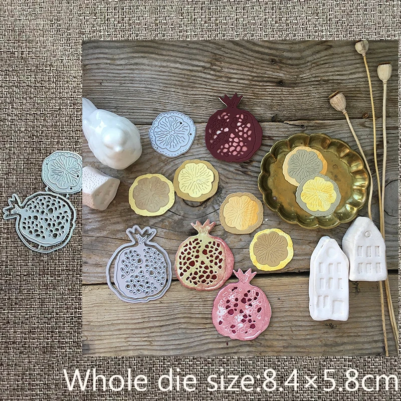 

Новый дизайн, металлический трафарет, форма для резки лимона, граната, фруктов, скрапбукинга, высечки для альбома, бумаги, тиснения