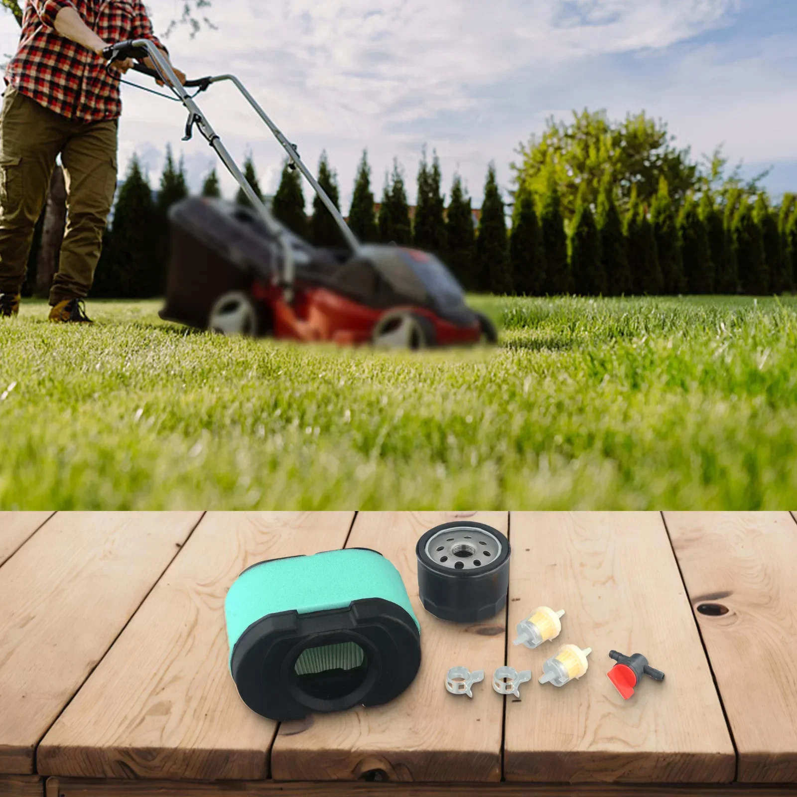 Воздушный фильтр Масляный для MZ61 RZ4222F RZ5422 MZ6128 газонокосилки с нулевым поворотом