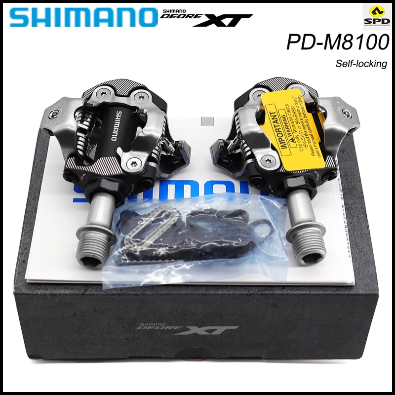 Shimano DEORE XT PD-M8100 MTB Mountain Bike Self-locking Pedal Cycling Clipless Pedals Original SPD Pedals MTB Pedals Bike Pedal