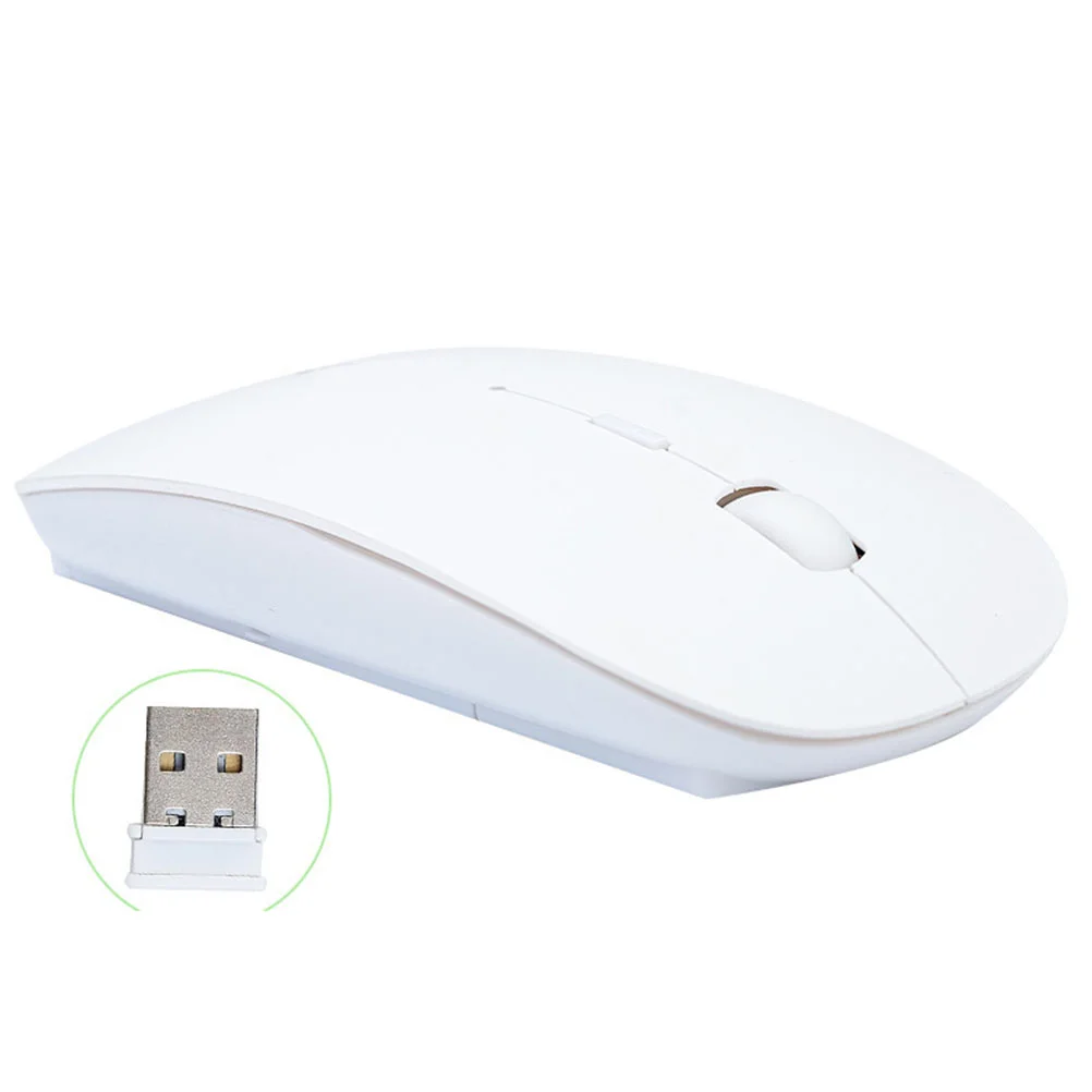 

Wireless for iMac Laptops PCs Tablets 2.4 GHz wireless battery operated (White)