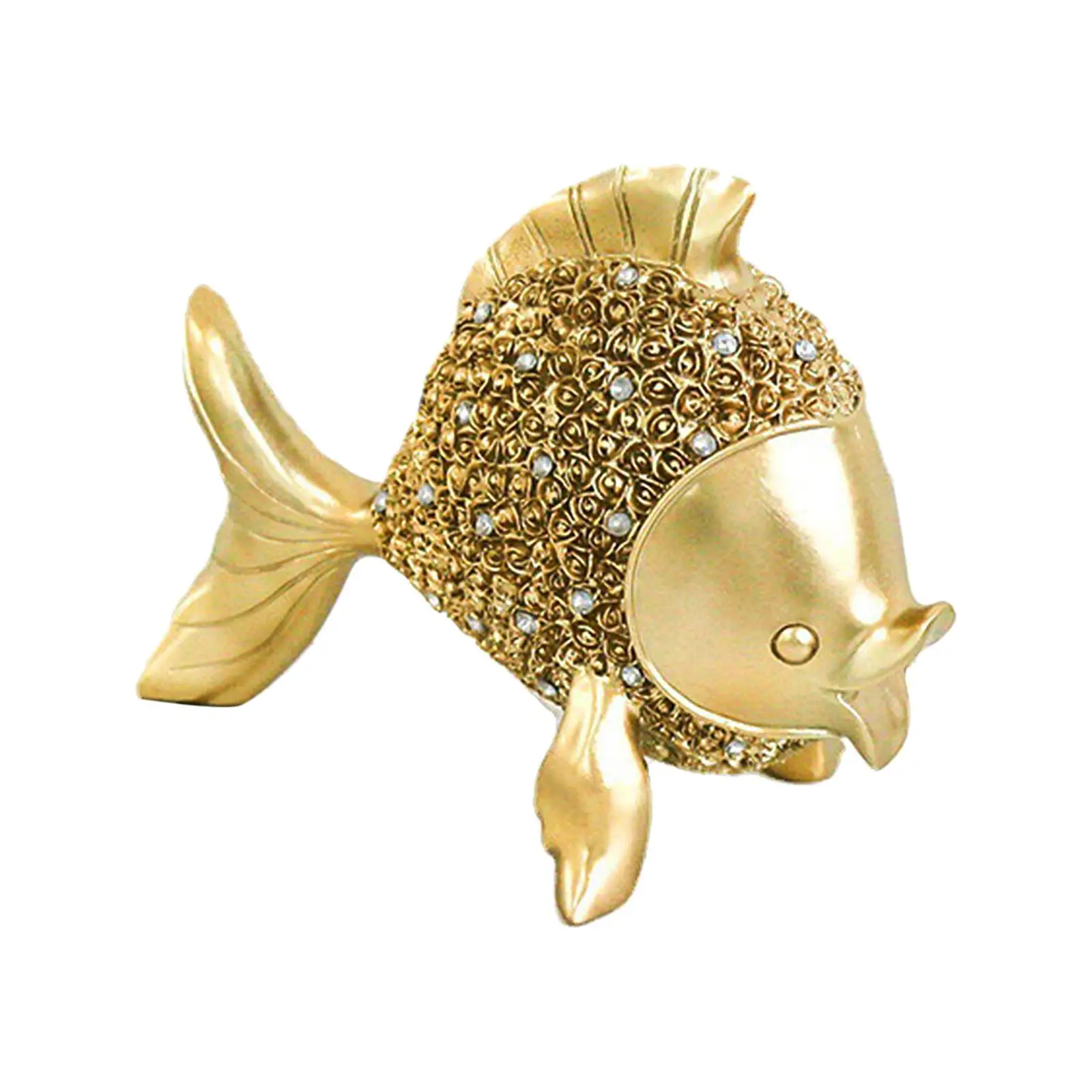 

Lifelike Fish Figurine Sculpture Decorative Goldfish Ornament Keepsake Bedroom Decoration