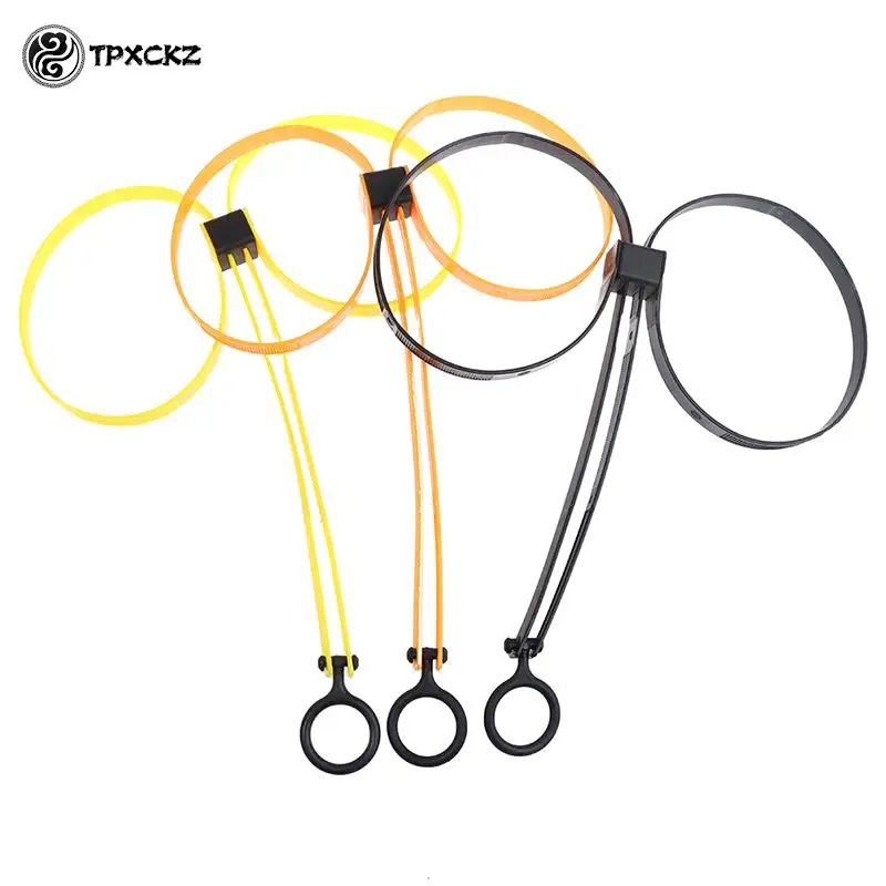 1Пластиковая двойная гибкая наручники одноразовые наручники с резиновыми замками из нейлона