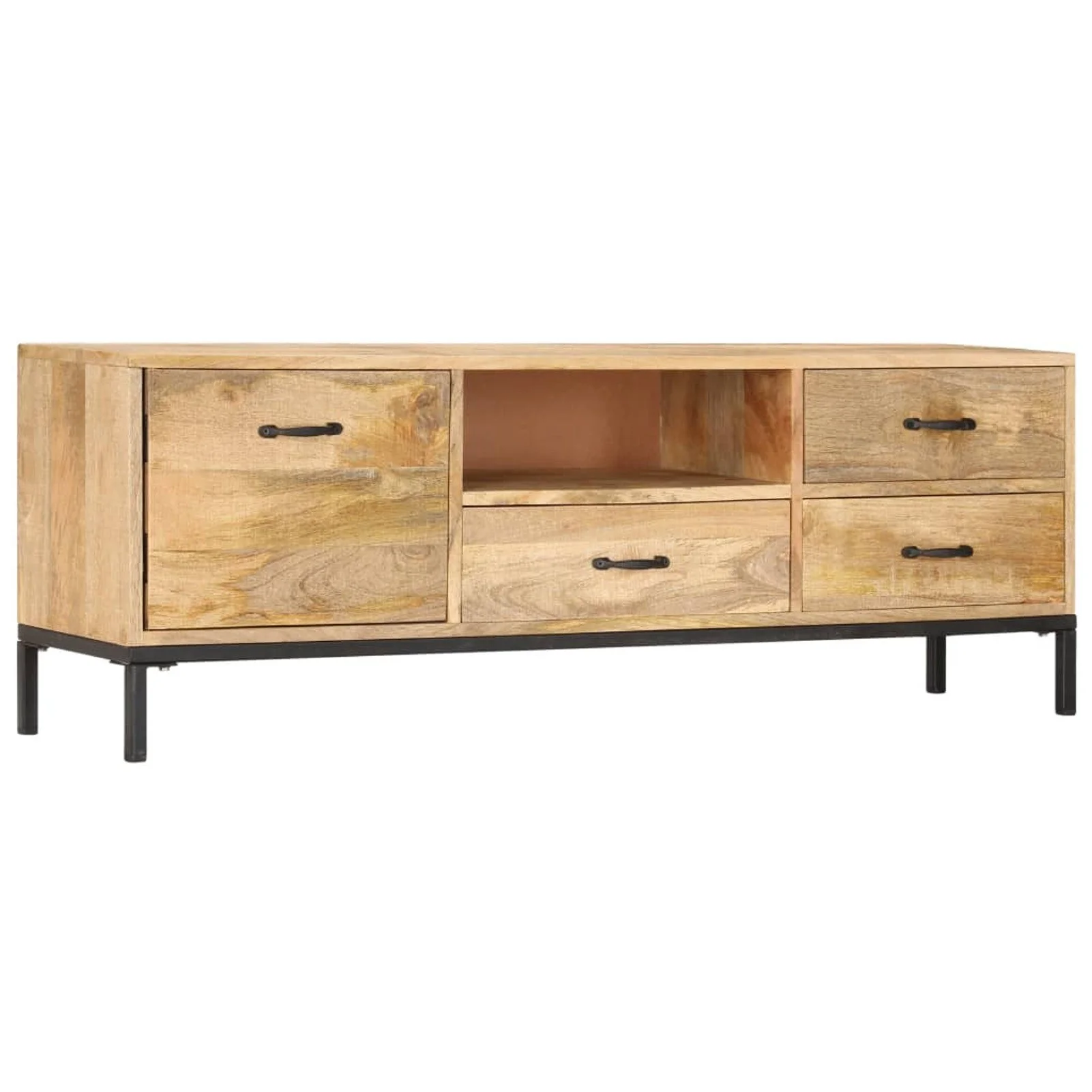 

TV Cabinet 51.1"x11.8"x17.7" Solid Mango Wood
