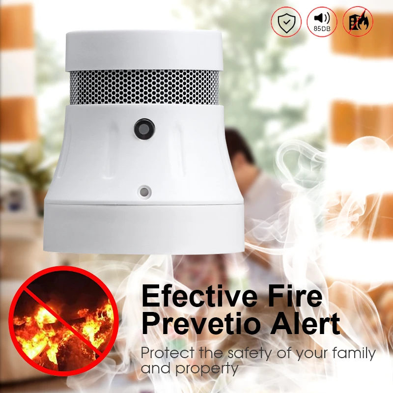 Tuya Zigbee Smoke Fire Sensor Alarm Detector Smoke Sensor Remote Smart Life/tuya APP Control Smoke Alarm Fire Protection smoke