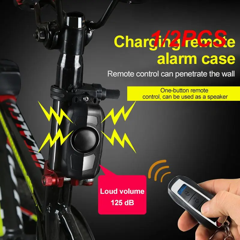 

1/2PCS Anchtek USB Charging Anti-Theft Bike Vibration Alarm Wireless Remote Control Security System Electric Bike Car Motorcycle