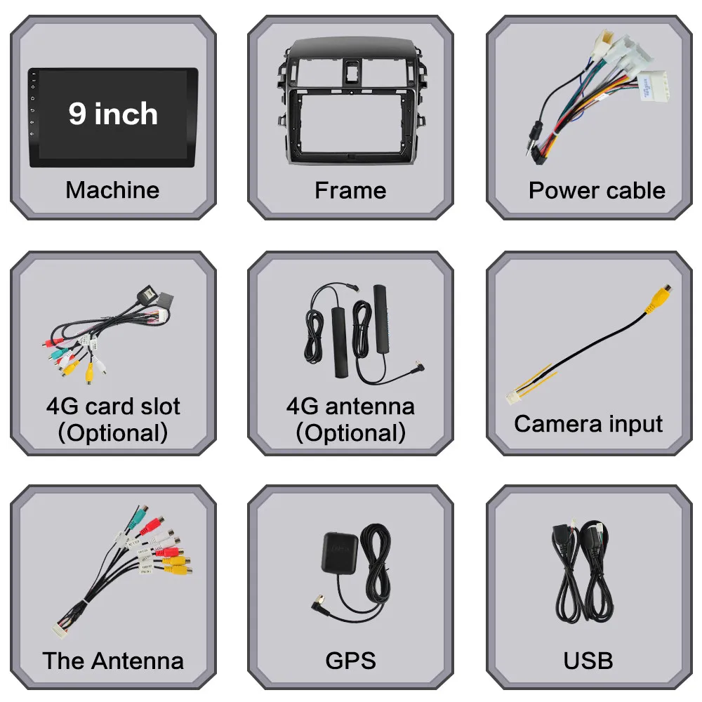 Автомагнитола 2 din Android 10 GPS мультимедийный видеоплеер для Toyota Corolla E140 E150 2006 2007 2008 2009