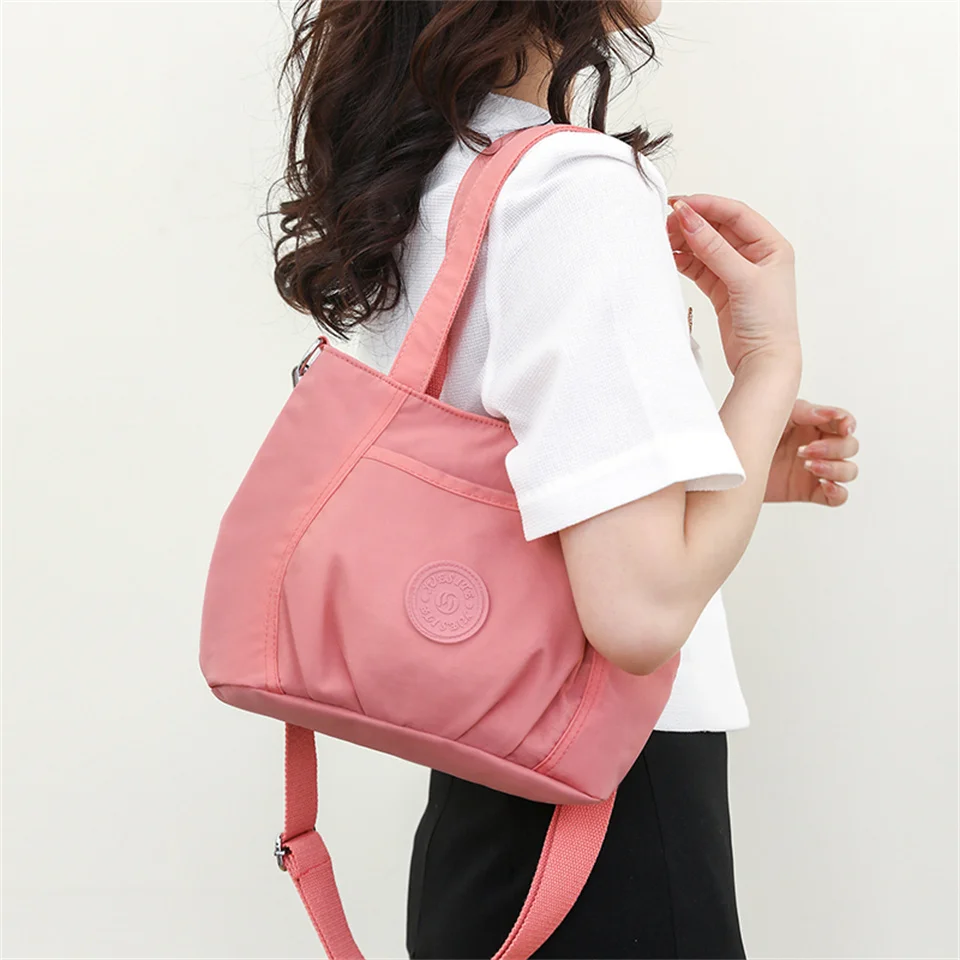 Women's Travel Crossbody Bag Nylon Female Messenger Bags Vintage Top-handle Handbags  Casual Multifunction Tote Shoulder Bags