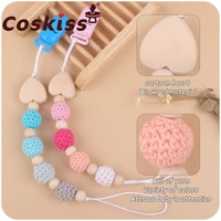 coskiss new baby supplies pacifier clip creative baby diy color yarn ball pacifier chain to prevent the chain from falling