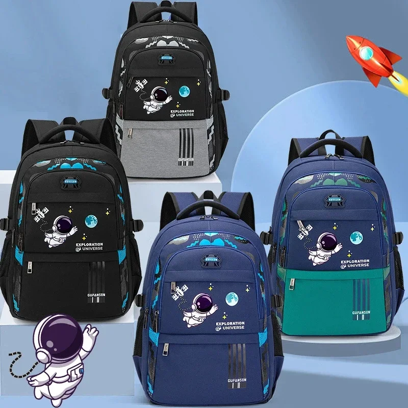 

Kids Backpack Children School Bags Astronaut For Boys Orthopedic School Backpack Waterproof Primary Hand Rucksack Book Mochila