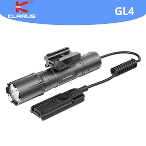 Klarus GL4 3300 Lumens Ultra Compact Rechargeable  Mount Tactical Flashlight Removable Slide Rail Mount and Remote Switch