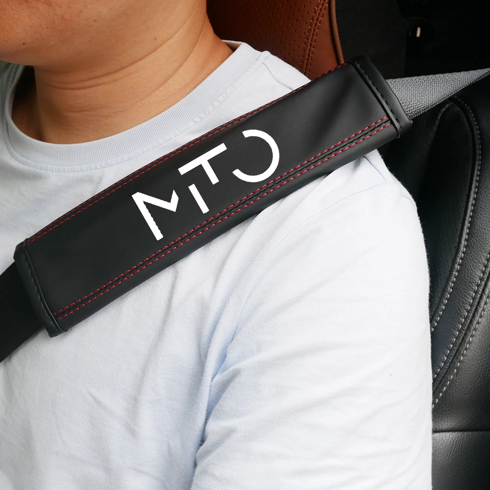

Car accessories Seat Belt PU Leather Safety Belt Shoulder Cover Protection Padding Pad for for Alfa Romeo MITO Auto Interior