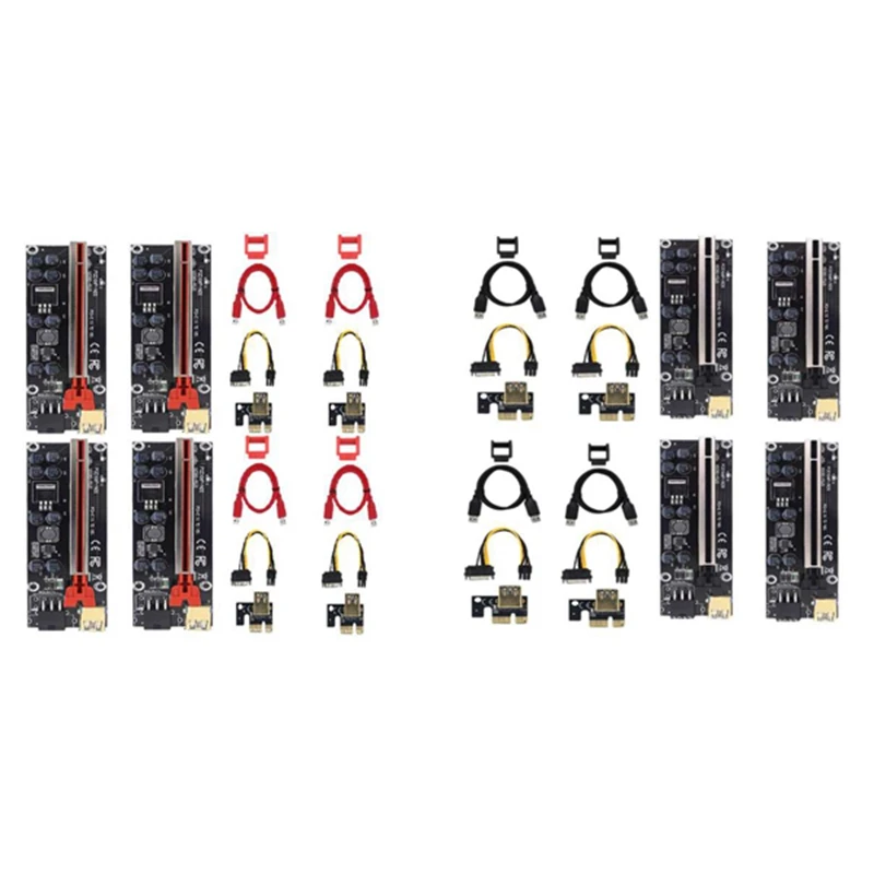 

Райзер-карта VER009S PCI-E, 1X до 16X, USB 3,0, 4 упаковки