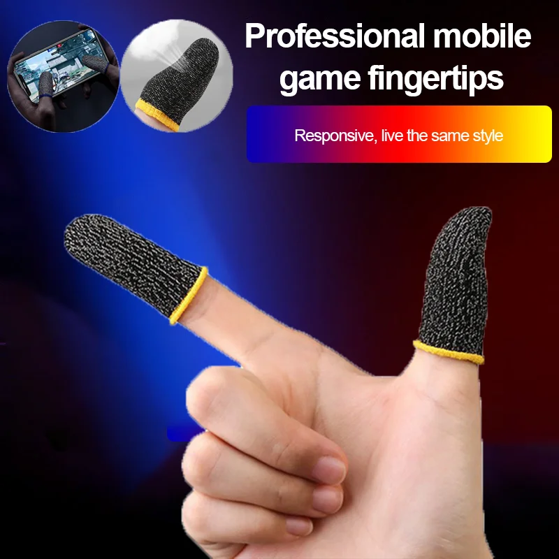

2pcs Carbon Fiber Finger Sleeves For Ps4 Ps5 Gaming Accessories PUBG Mobile Games Press Touch Screen Sensitive Fingertips