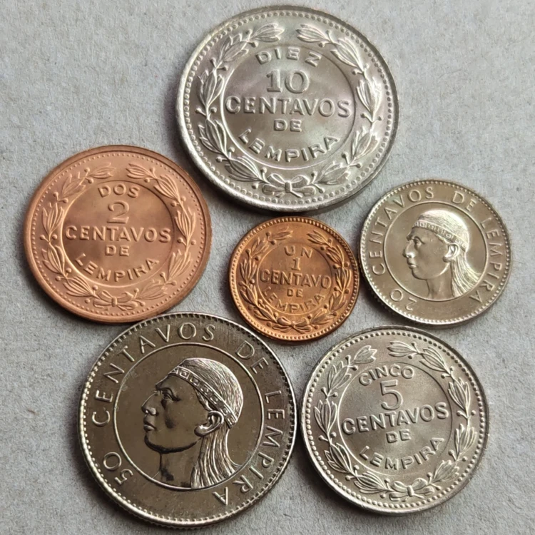 Early Set of 6 Coins in Honduras Brand New Foreign Coins