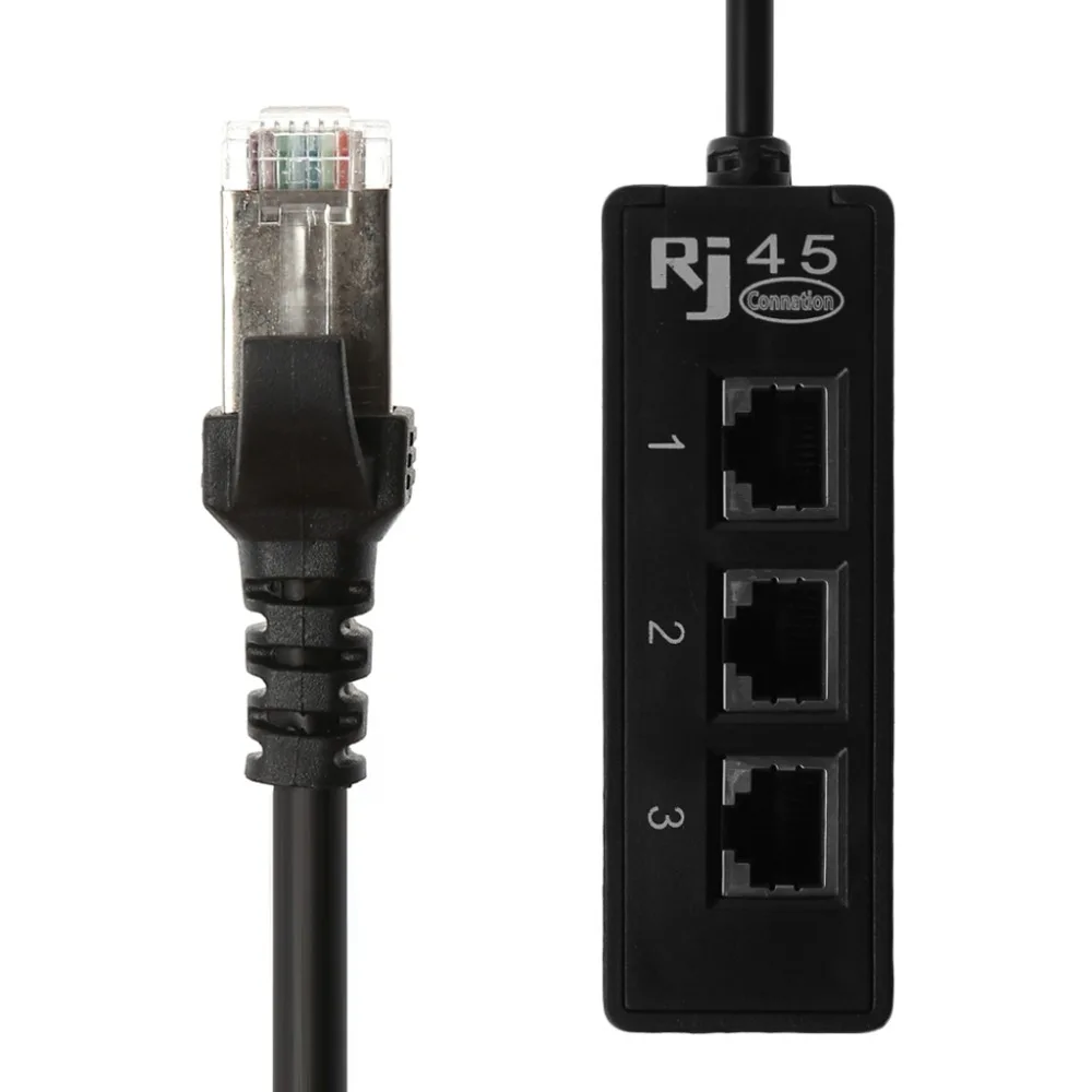 

Centechia разветвитель с 1 на 3 разъемами для локальной сети Ethernet RJ45