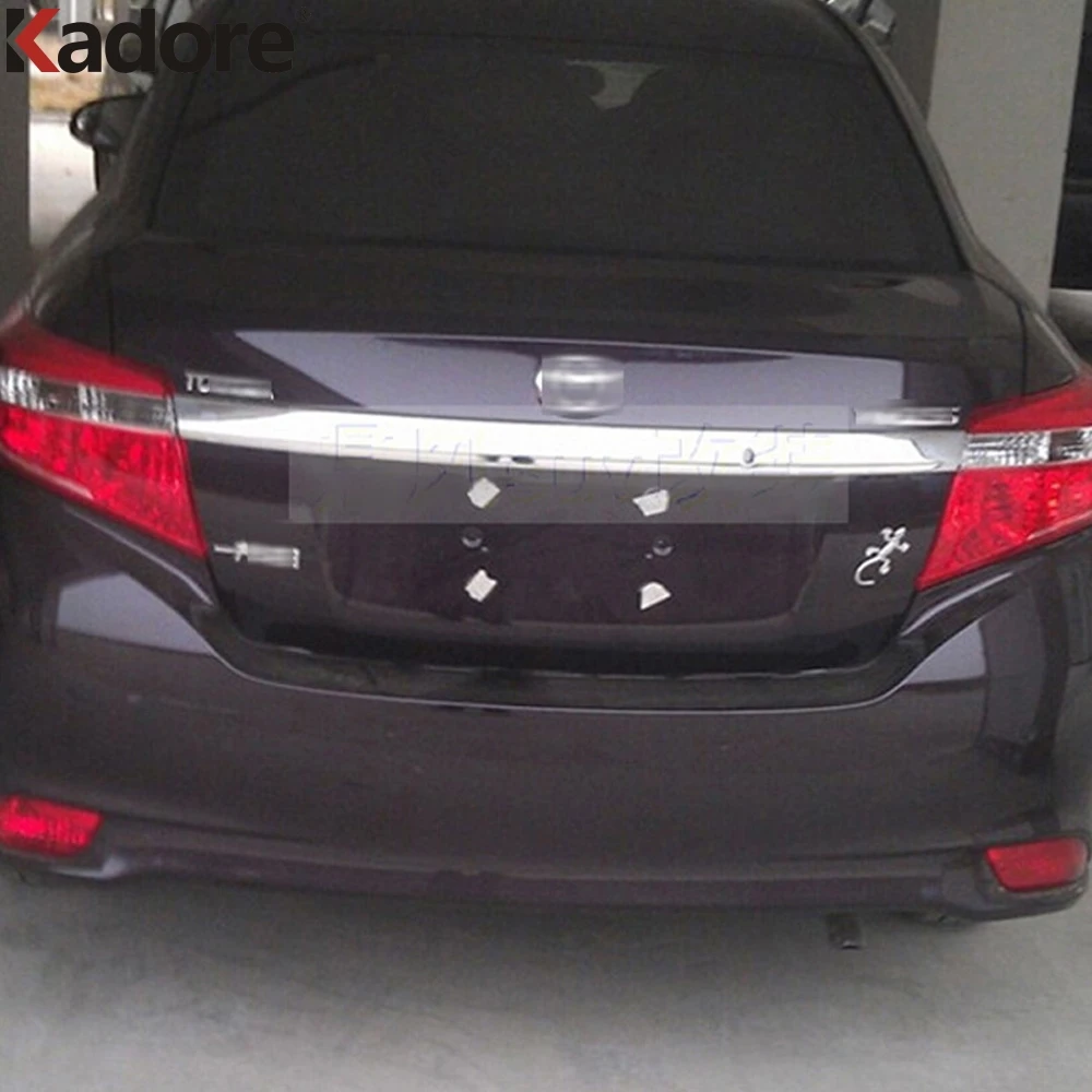 Накладка на крышку багажника для Toyota Yaris Vios 2014 2015 2016 хромированная декоративная