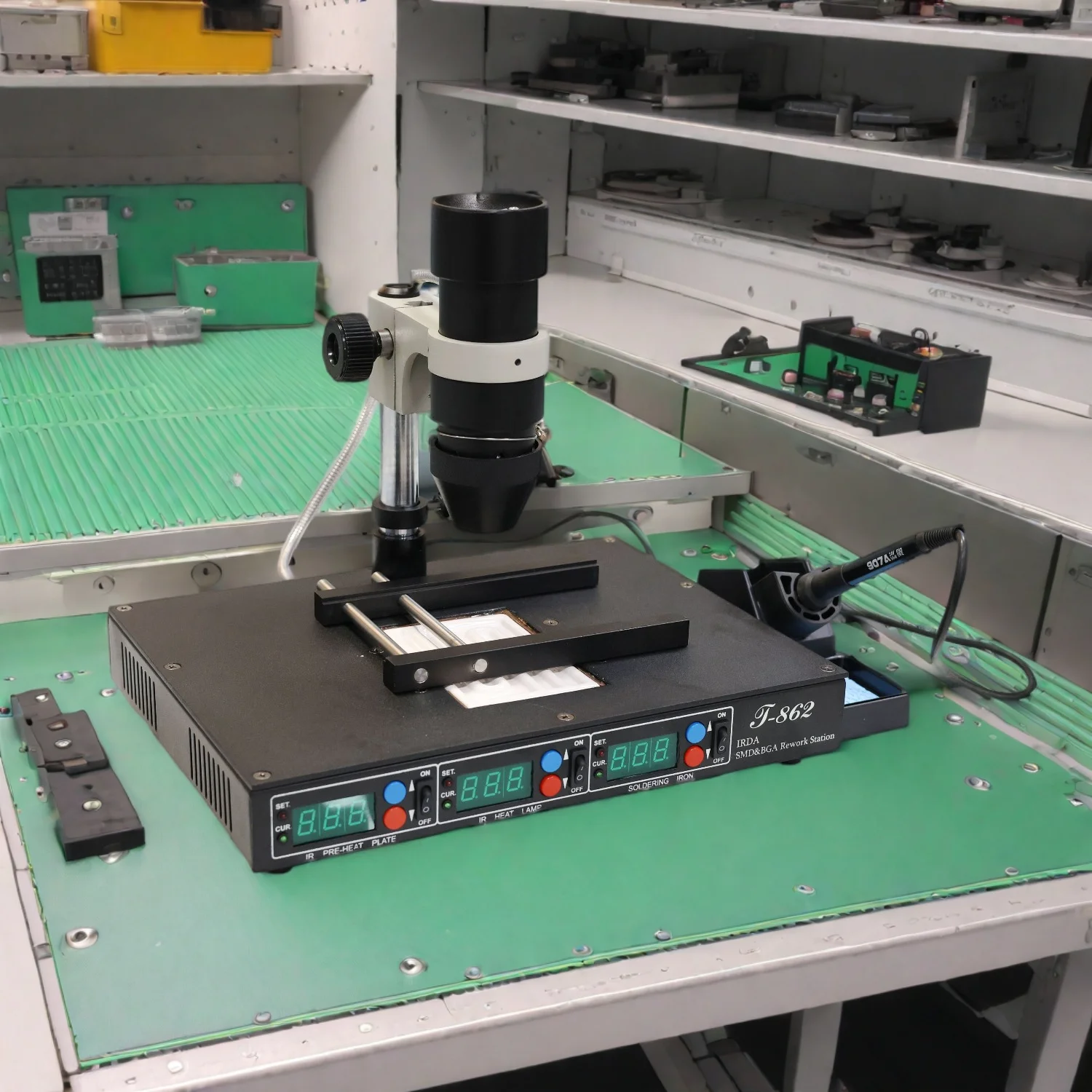 Новый паяльник PUHUI T-862 IRDA SMD BGA IR наладочная станция паяльная машина сварочный