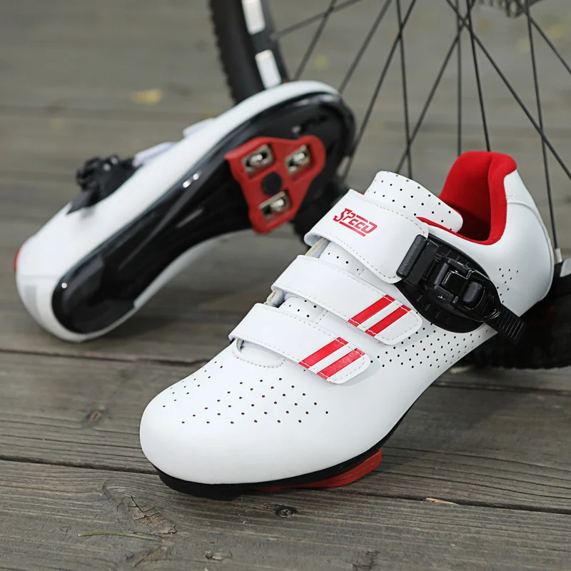 

White Professional Men's Mtb Cycling Shoes Locked Speed Mountain Bike Shoes Men Women Road Bicycle Sneakers chaussure velo 2022