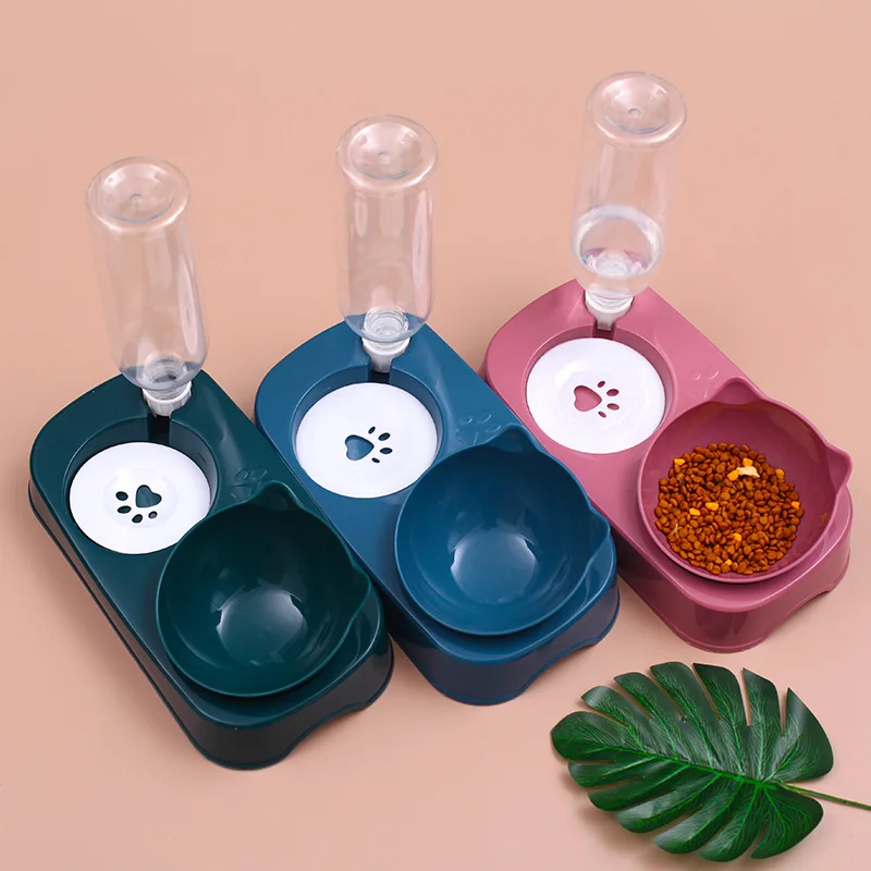 

Bowl Cat Drinking Pet Bowl Dog Fountain Water Bowls With Food Feeder Water Automatic Raised Food Dish And Cat Bowl Stand Dush