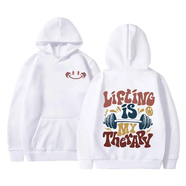 Lifting Is My Therary Gym Fitness Pump Cover Hoodie Men Women Cotton Oversized Streetwear Male Art Aesthetic Pullover Hoodies