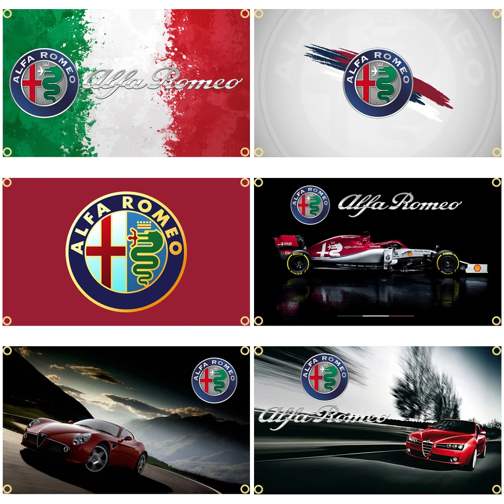 3x5 футов Alfa Romeos Гоночный флаг полиэстер цифровой печатный баннер команды для