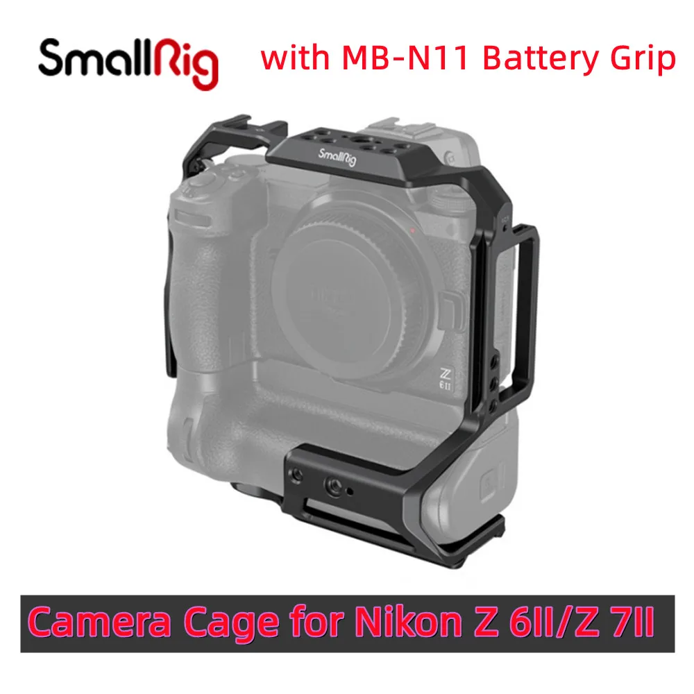 

Клетка SmallRig для камеры Nikon Z 6II / Z 7II с батарейным блоком MB-N11 и быстросъемной пластиной Arca-Swiss для DJI RS 2/RSC 2