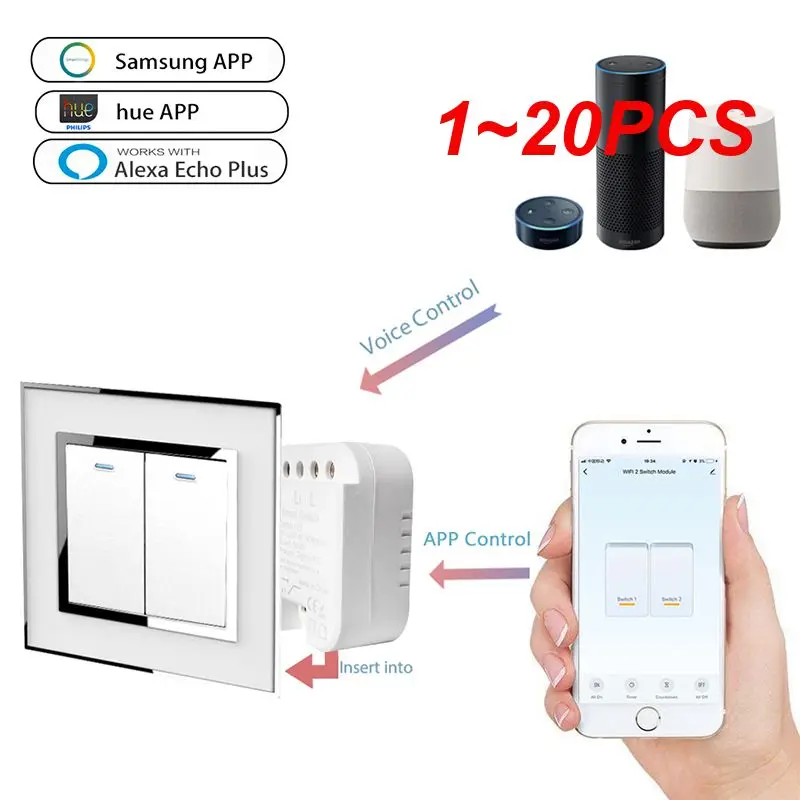 

Умный переключатель Tuya ZigBee 3,0, релейный модуль, 1 клавиша дистанционного управления, работает с Alexa Google Home