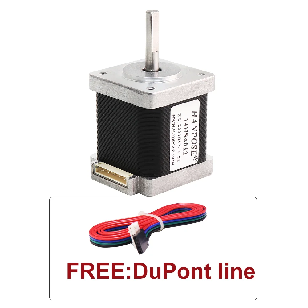 Шаговый электродвигатель Nema14 H40mm 1.2A 14HS4012 2 фазы 4 разъема запчасти для 3D-принтера