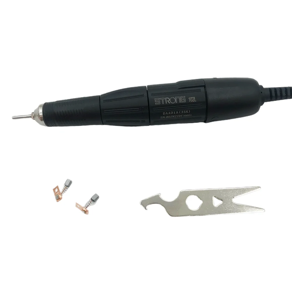 

Electric Nail Drill Handle 35000RPM STRONG 102L Black Nail Drill Pen Manicure Machine Pedicure Bit File Polish Nail Art Tool