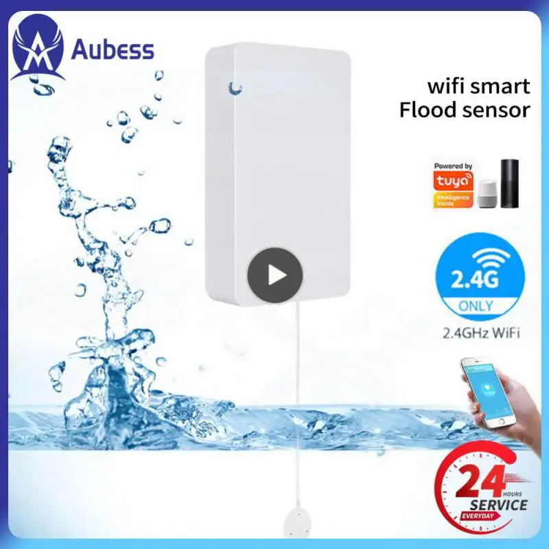 

1/3/5PCS App Push Reminder Water Alarm Wifi Flood Sensor Waterproof Low Power Water Leakage Sensor Tuya Smart Life
