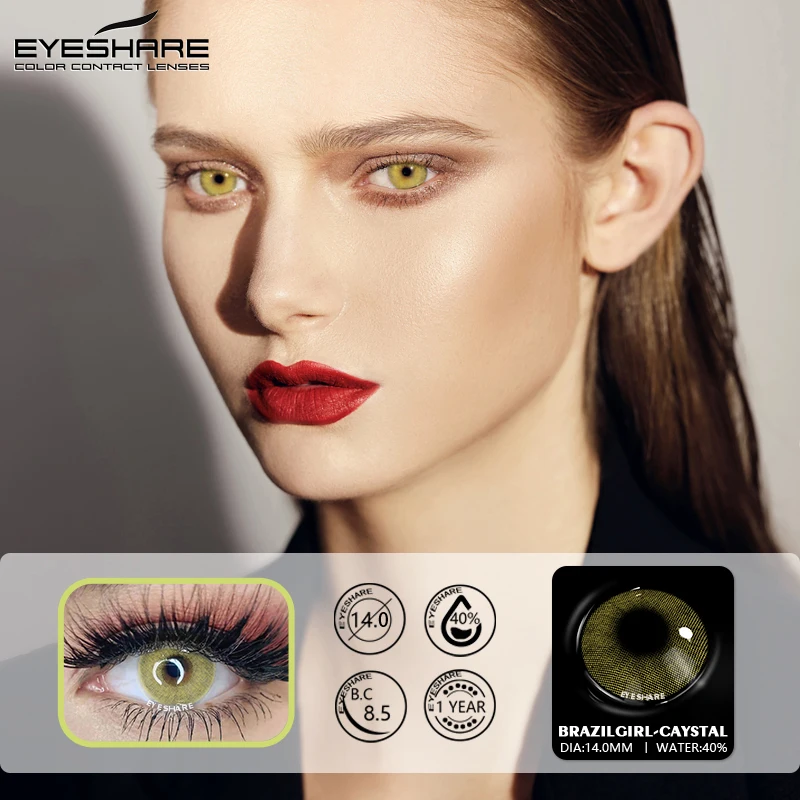 eyeshare colorful contact lenses for eyes brazil girl contact lens beauty contact lenses eye cosmetic color lens eyes makeup free global shipping