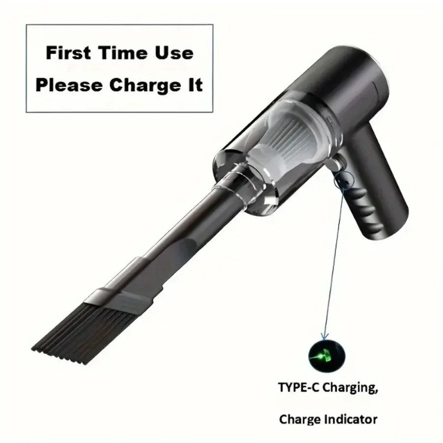 Пылесос беспроводной PCMOS 120 Вт 1 шт. для дома и автомобиля