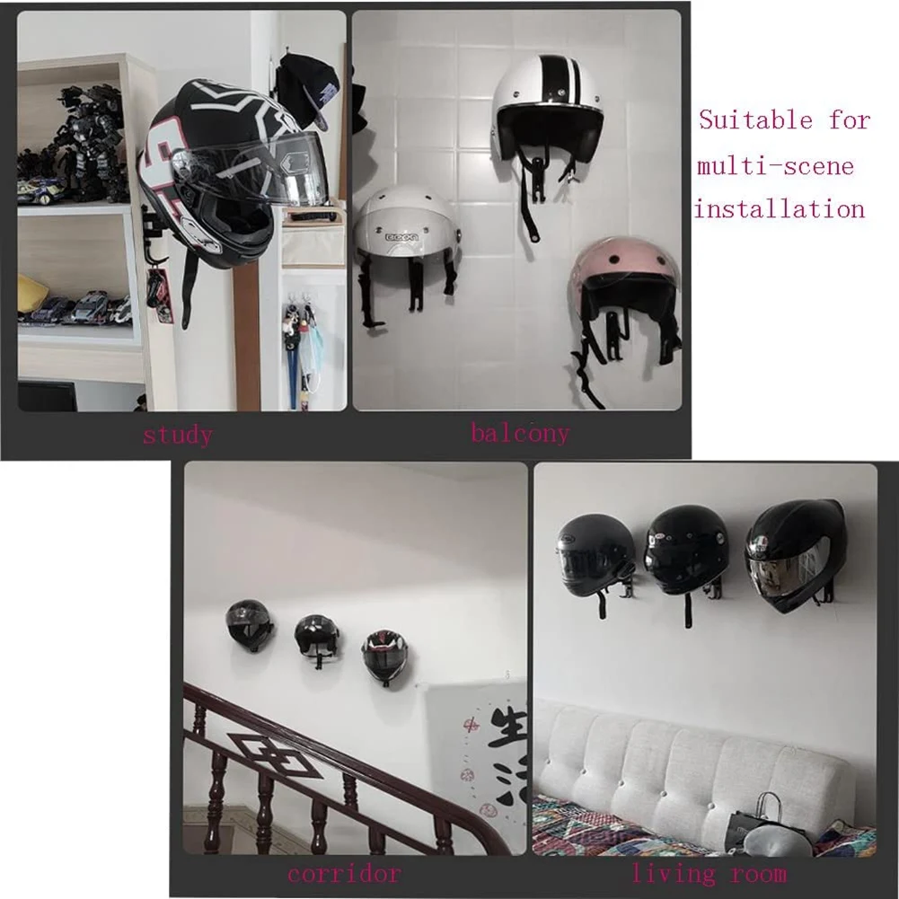 Стойка для мотоциклетного шлема на 180 ° вращающийся металлический настенный