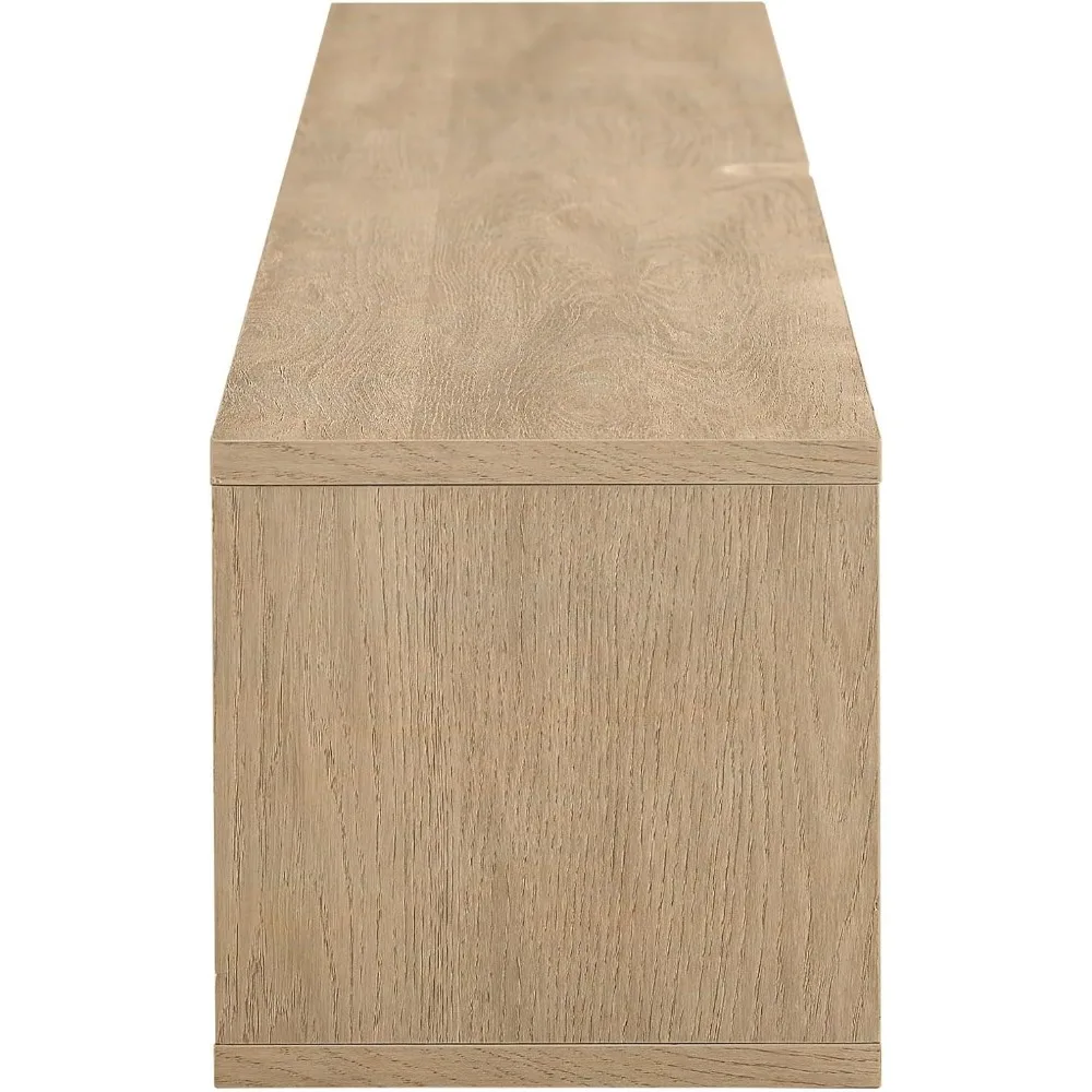 Современная настенная плавающая подставка из ротанга с откидной дверью для