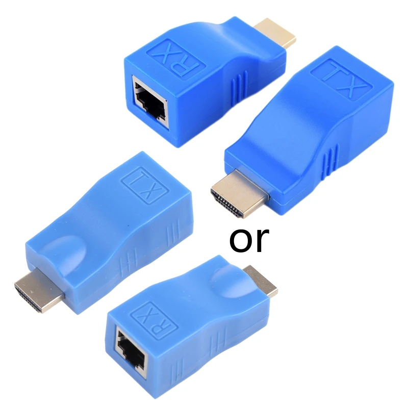 1 пара, адаптер-удлинитель для аудио RJ45, 30 м, 4K, 98 футов