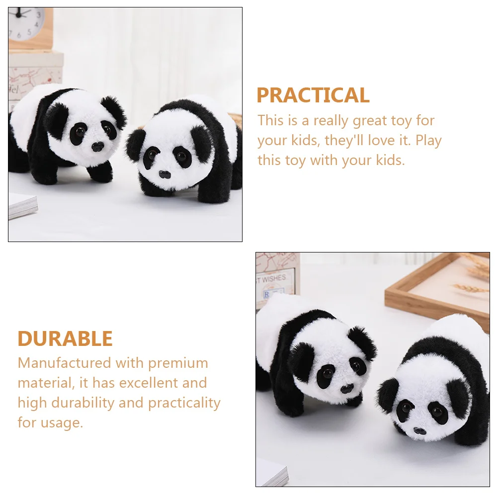 2 шт. панда игрушка для ползания электрические животные ходячие игрушки плюшевые