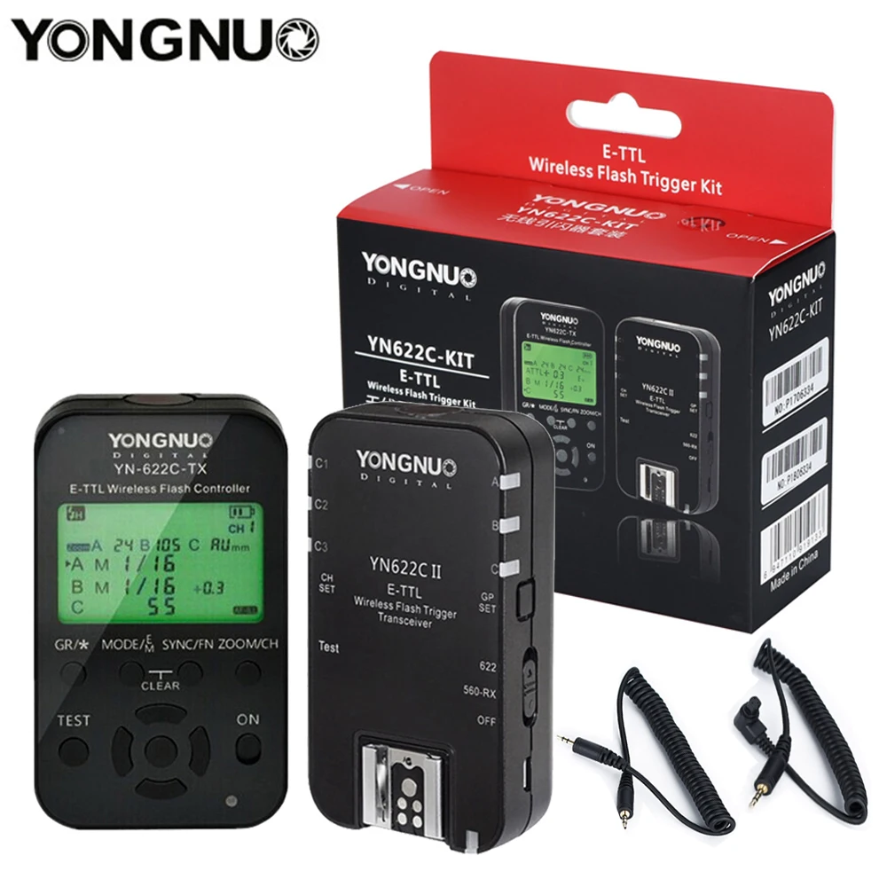 Yongnuo YN622C-TX verici YN622C II alıcı 2.4G TTL HSS kablosuz flaş tetik YN622-TX Canon 5DIV 7D 600EX 580EX II