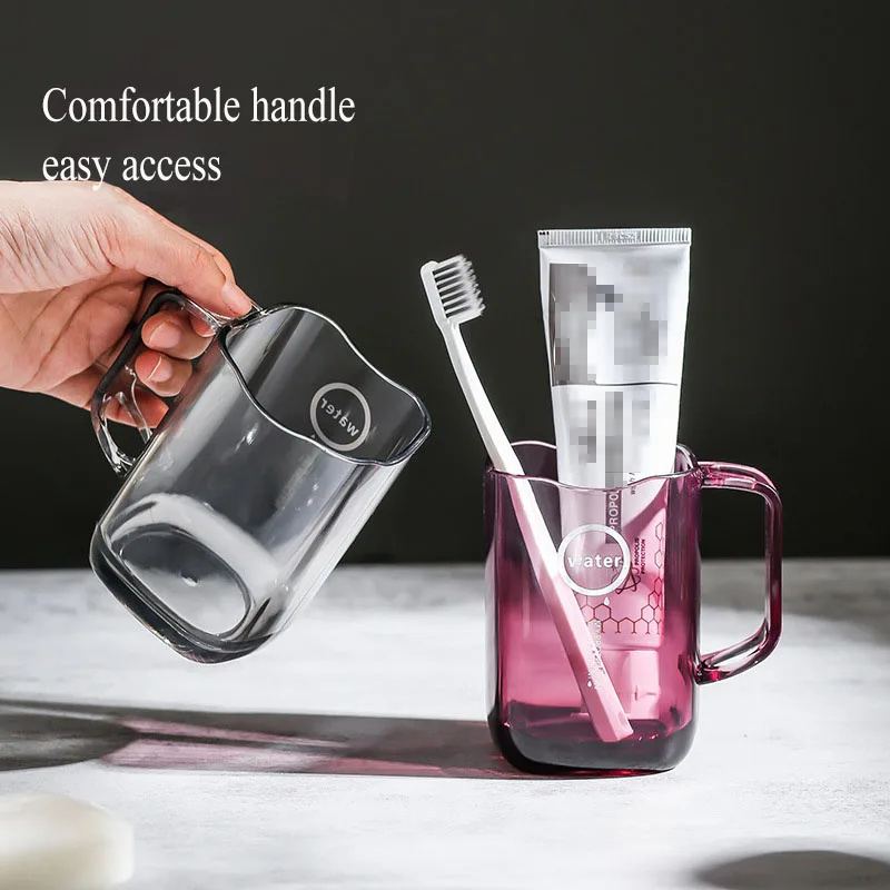 

Чашка для зубной щетки, чашка для мытья, Простой пластиковый прозрачный материал, пара чашек для чистки, набор для студентов и семьи, товары ...