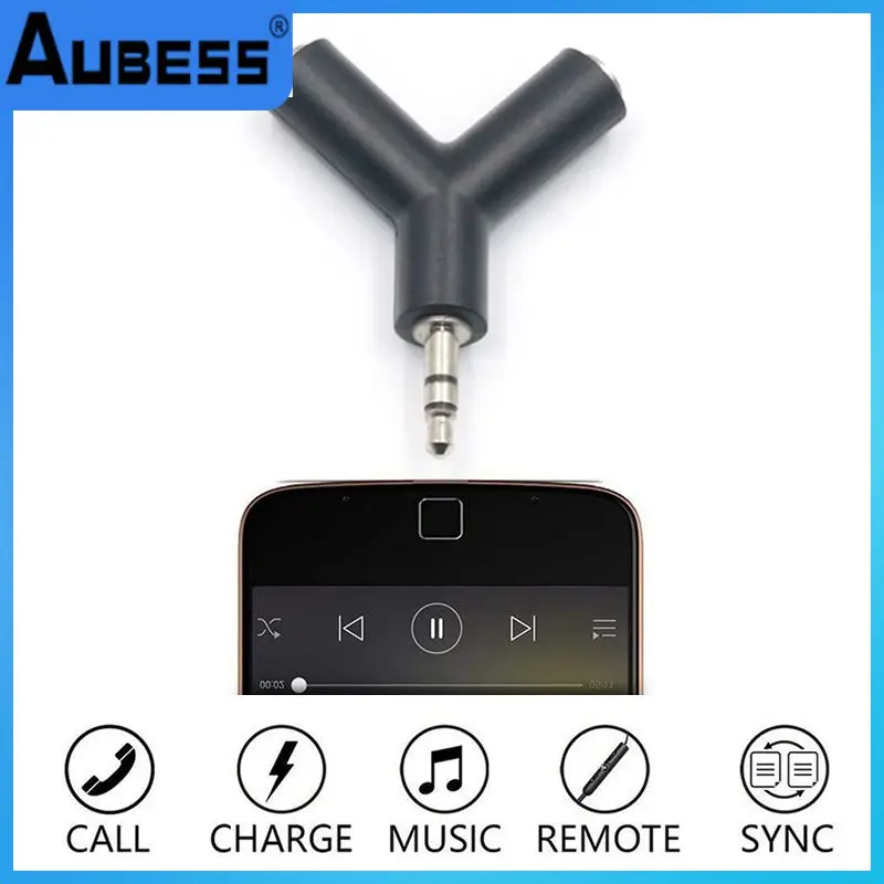 

Headphone Adapter Male To Female 2 Color One Point Two Audio Jack Aux Stereo Audio For Phone Pc Headset Earphone Adapter Y-type