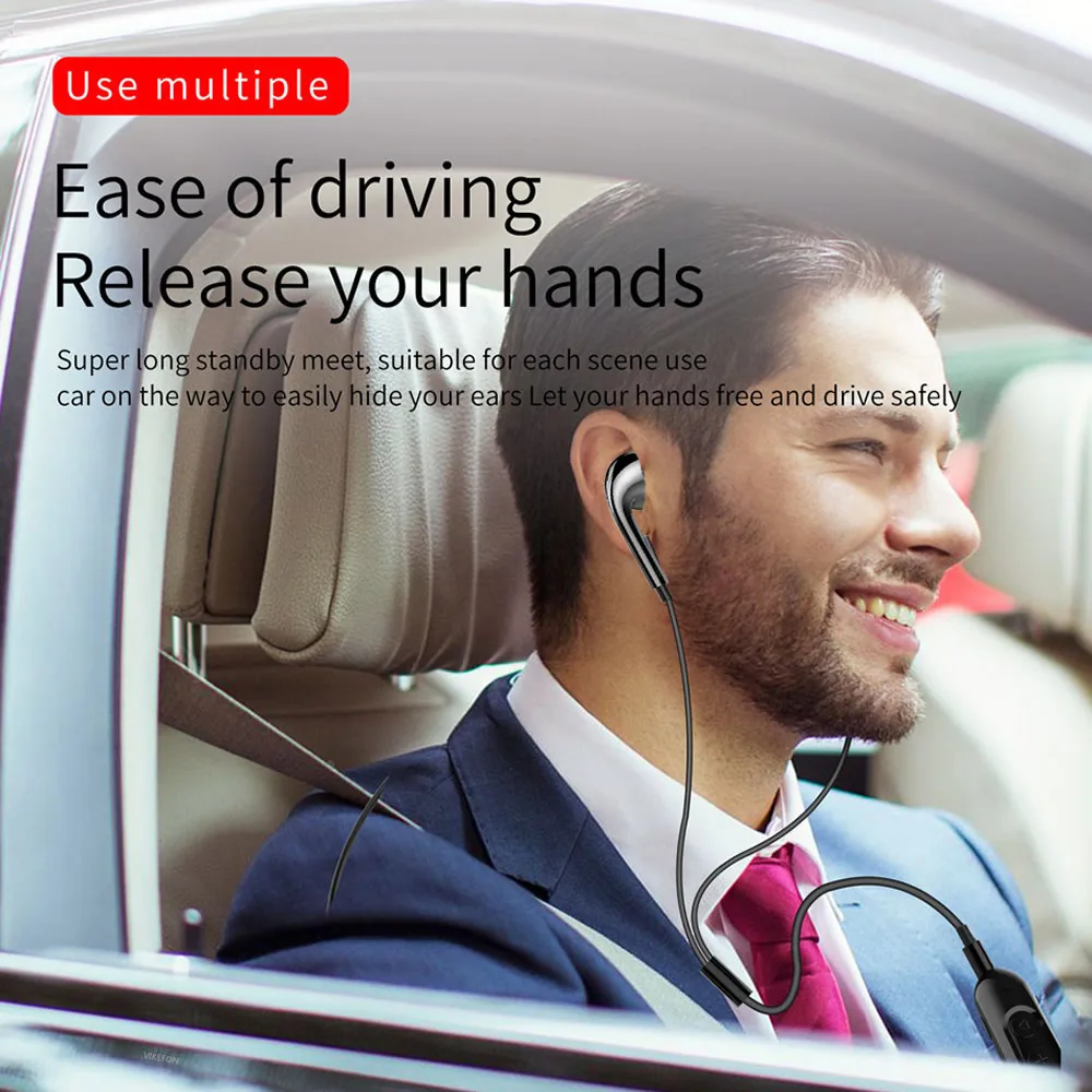 Bluetooth-гарнитура с зажимом и микрофоном