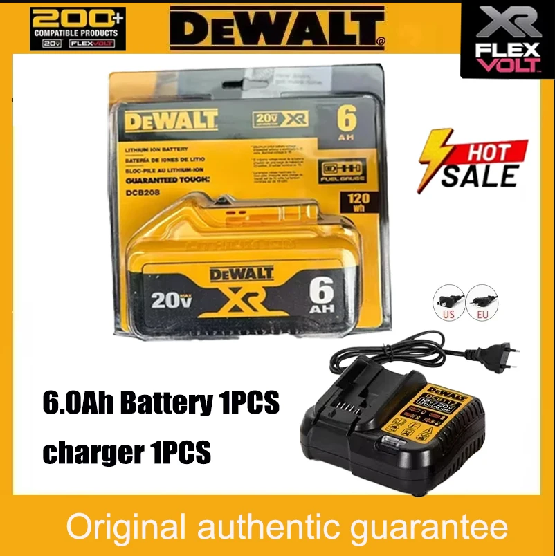 Новая упаковка оригинальный аккумулятор Dewalt 20 В 6 Ач для беспроводного