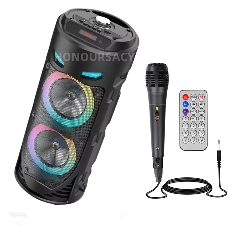 

30W Portable Bluetooth Speaker Wireless Column Big Power Stereo Subwoofer Bass Party Speakers with Microphone Family Karaoke USB