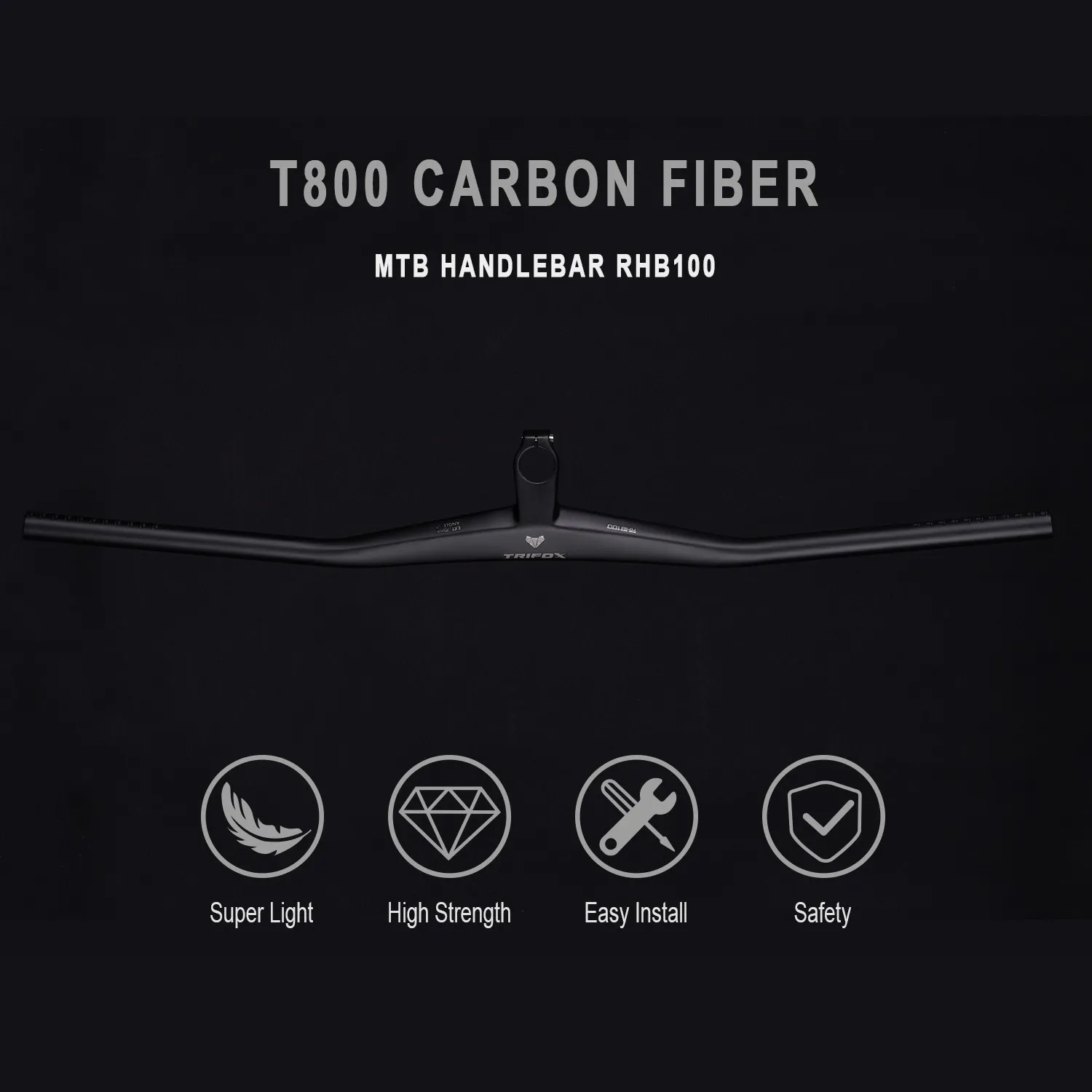 TRIFOX велосипедный руль из углеродного волокна MTB вынос руля 40/50/60/70 мм 28 6